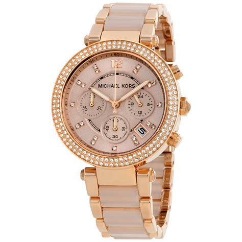 michael kors parker rose gold-tone watch|Michael Kors parker watch review.